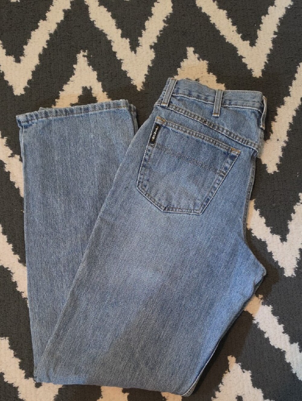 Cinch Black Label Light Blue Denim Jeans with Branded Patch
